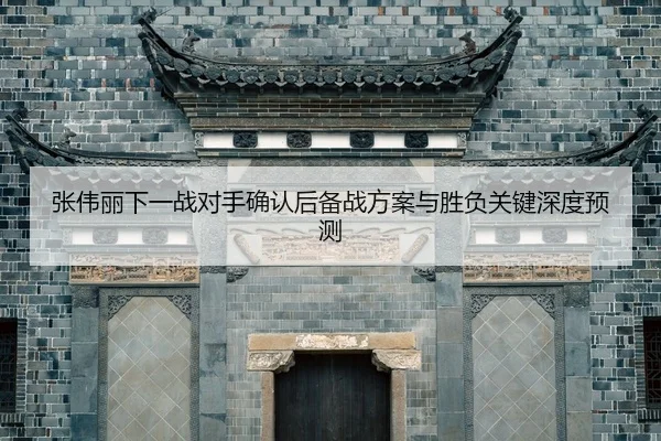 张伟丽下一战对手确认后备战方案与胜负关键深度预测（kaiyun）